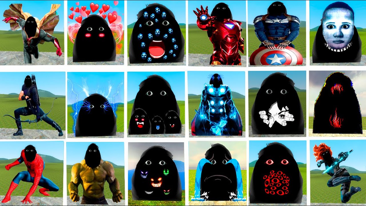 NEW ANGRY MUNCI NEXTBOTS \ AVENGERS ANGRY MUNCI \ Nextbots \ Gmod! Garry's Mod! \ Sandbox
