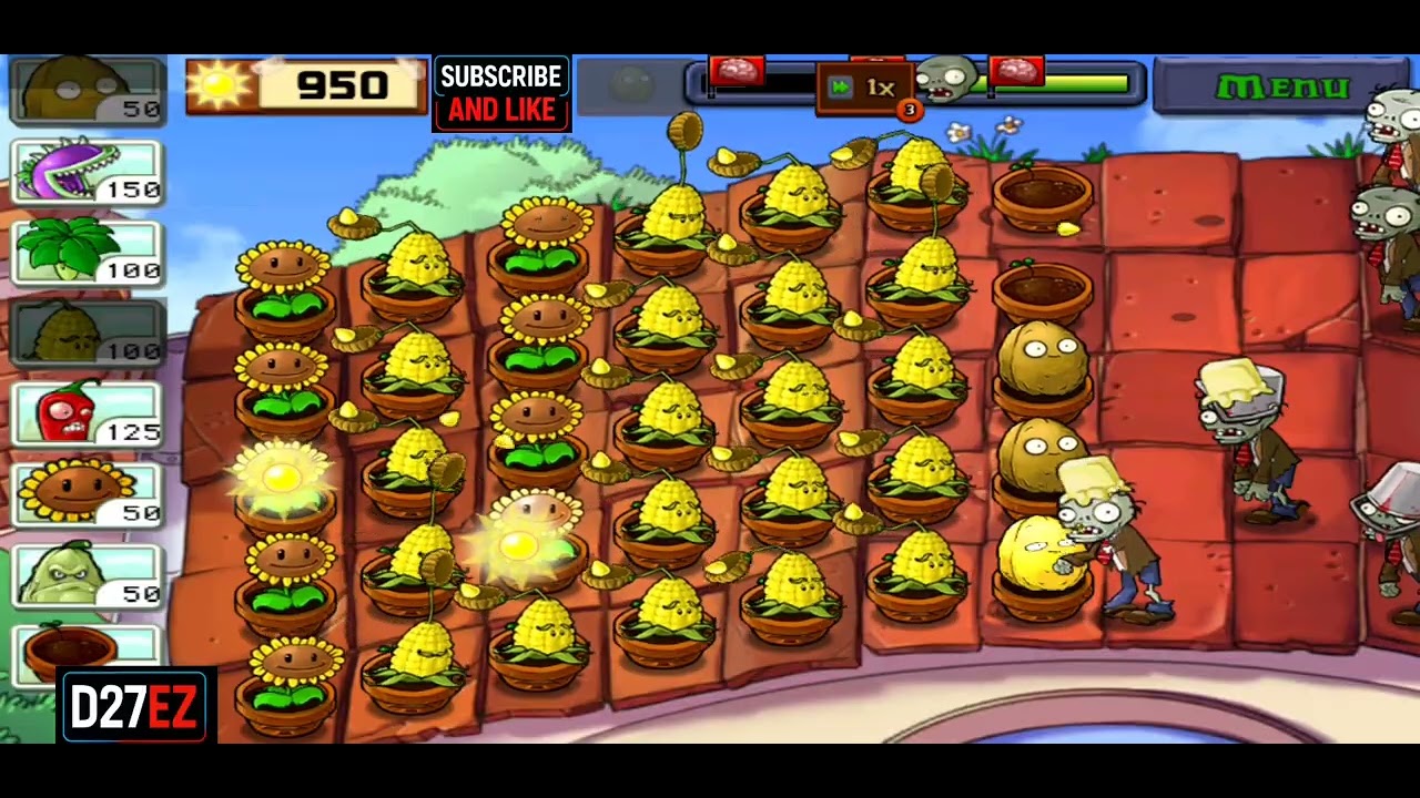 Plants vs Zombies - Adventure 2 - Roof level 2 - D27Ez