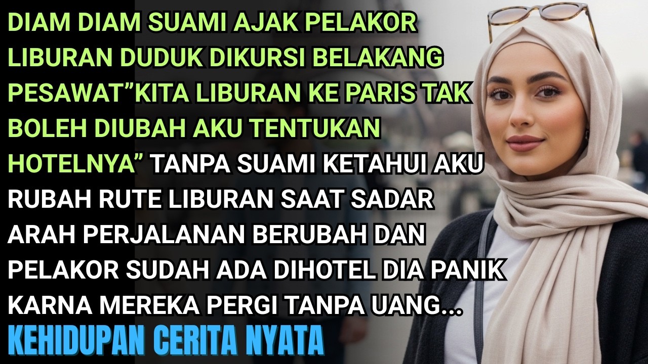 DIAM DIAM SUAMI AJAK LIBURAN KE PARIS DG PESAWAT YG SAMA-TNP DIA TAHU KURUBAH RUTE LIBURAN DIA PANIK