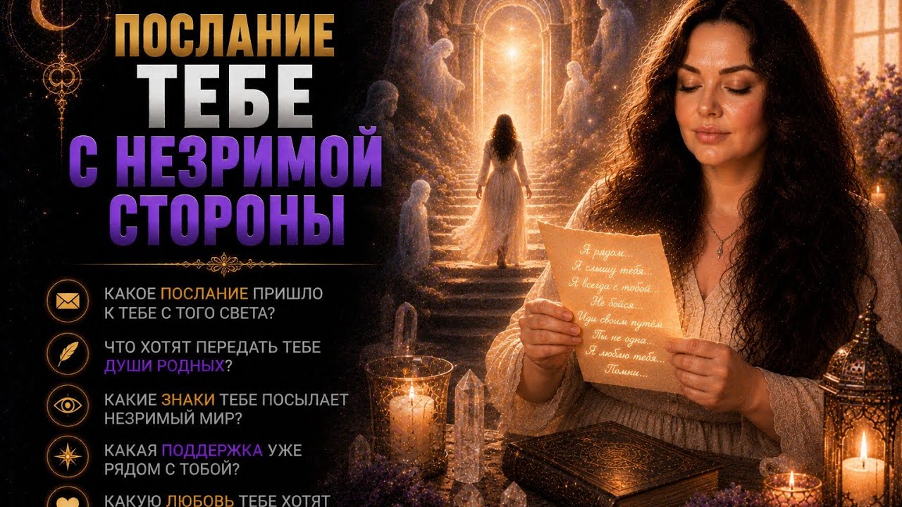 ПОСЛАНИЕ С НЕЗРИМОЙ СТОРОНЫ‼️#таро #просветление #тароонлайн #магия 