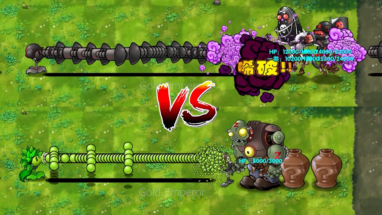 PvZ Fusion 3.2 -All Pea Plants With Rapid Fire Vs 4 Random Zombie Vase Breakers-P103-Who's the best?