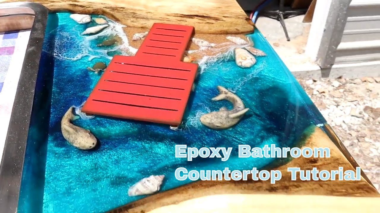 Create Ocean-Inspired Vanity with Epoxy Resin #resinart #oceanart