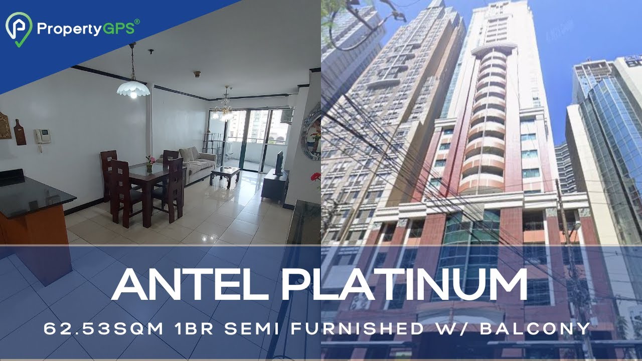 For Sale: Antel Platinum Salcedo Village Makati 62.53 sqm 1 Bedroom Semi Furnished