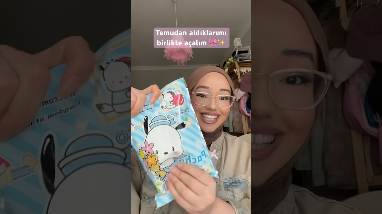 Hepsi &ccedil;ok tatlı değil mi? 😍🎀✨ #trending #unboxing #temu #alışveriş