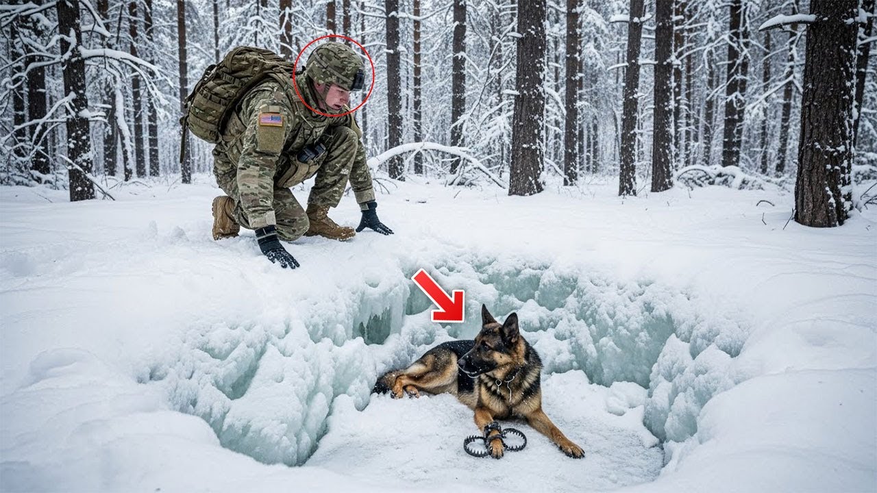 Un Navy SEAL encontró un pastor alemán atrapado en la nieve — Lo que pasó lo cambió todo