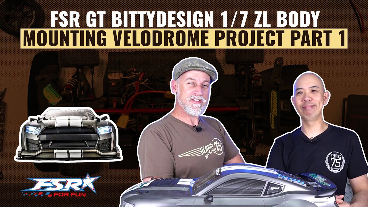 FS Racing 1/7 GT Velodrome Project Part 1 | BittyDesign body mounting | #askhearns