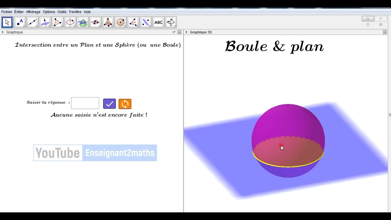 Section d'une sphère ou d'une Boule par un plan