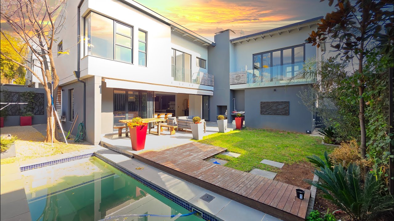 Unique Fully Furnished 4 Bedroom All En-Suite Plus Study Sandton Home