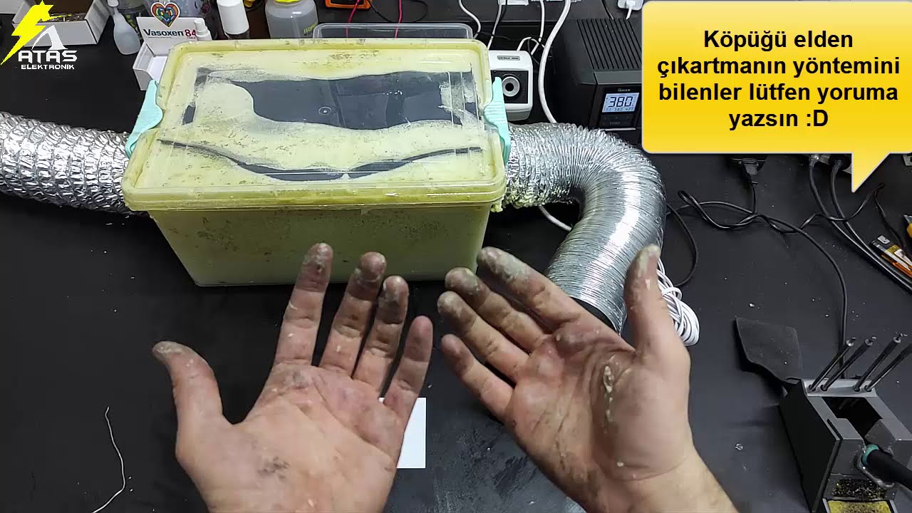 Ultra Sessiz Lehim Dumanı Emici yapımı / Silent Solder Fume Absorber - VERY COOL- DIY