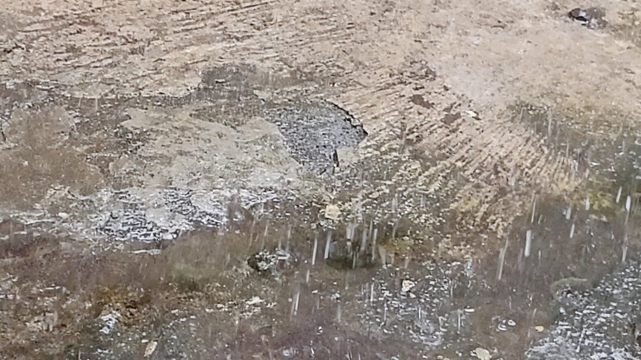 Rain-soaked plaster