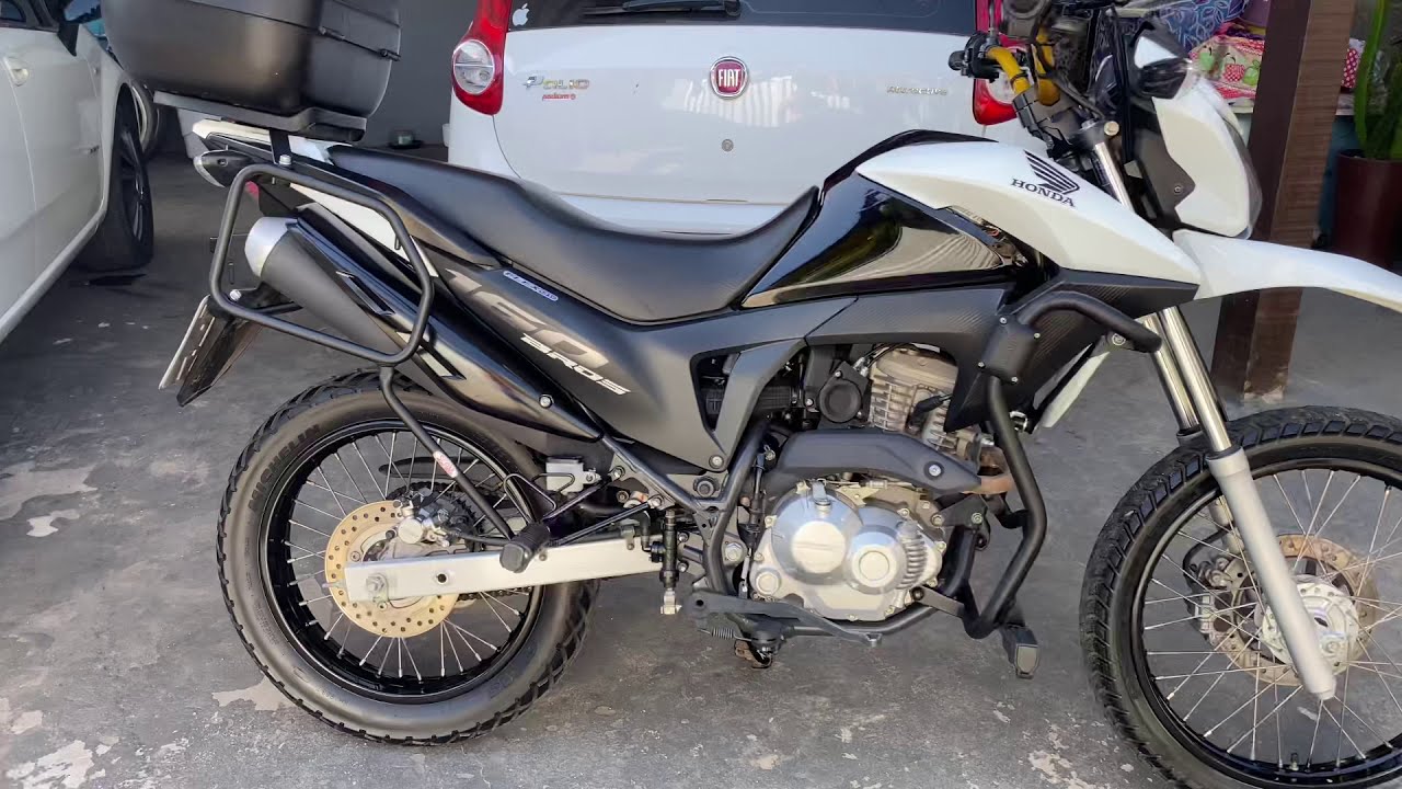Personalizei minha Honda Bros 160  Kit protetor de carenagem chapam Alforge scam  Guidão rocksolid