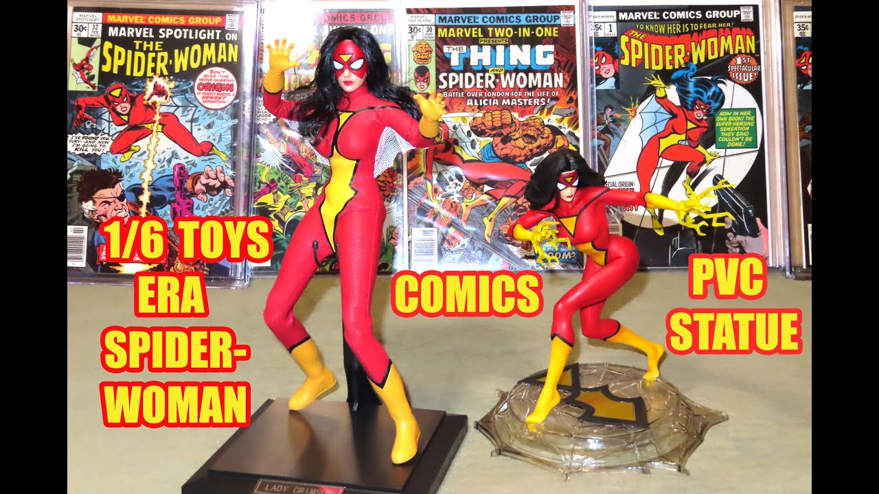 1/6 Toys Era SPIDER-WOMAN, Diamond Select Gallery PVC Statue, & COMIC BOOK COLLECTION!