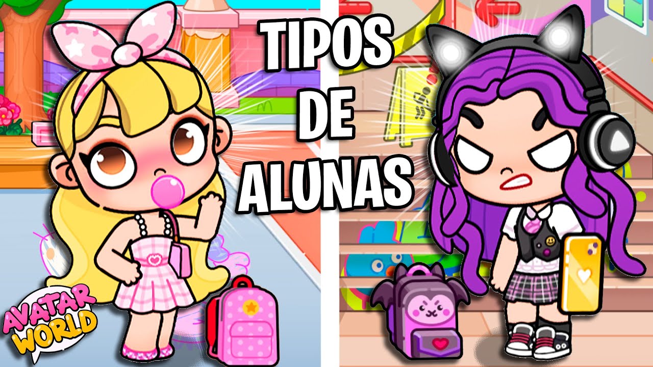ROTINA TIPOS DE ALUNAS NA ESCOLA | HISTORINHAS AVATAR WORLD