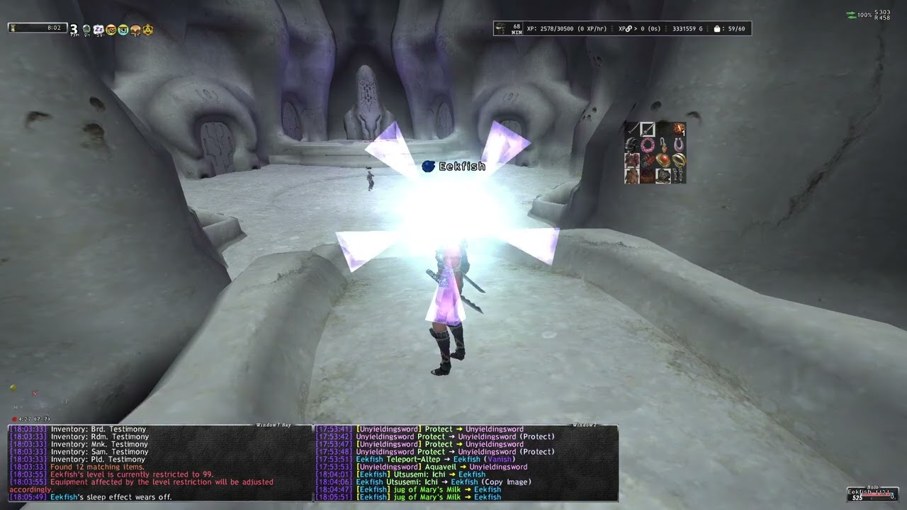 Final Fantasy XI - Horizon XI - NIN (Ninja) Maat (Shattering Stars) @ Lv66 (no 2 hr/icarus wing)