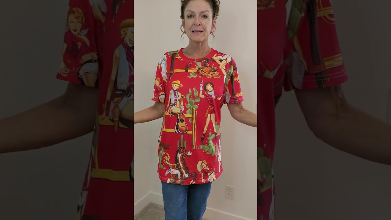 Pinup Cowgirls on Binshre Graphic Tee's For Women