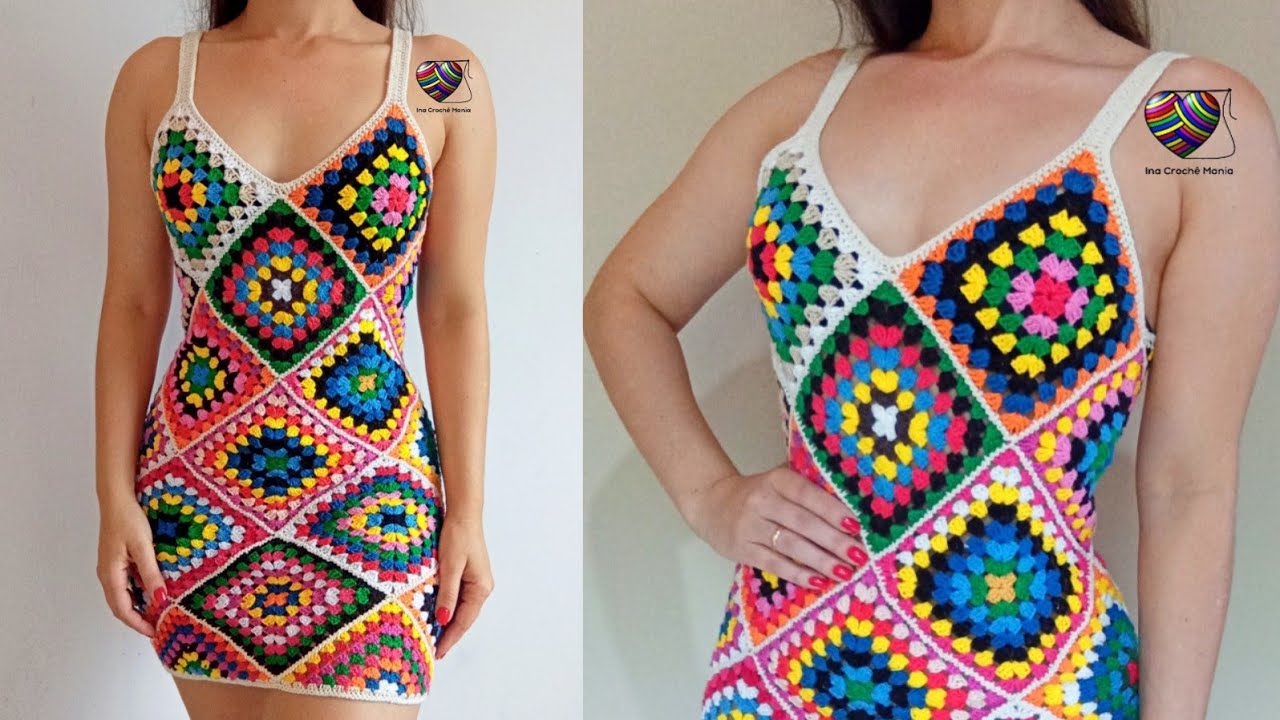 Vestido de crochê motivos fácil PP,P,M,G e GG blusa de motivos fácil