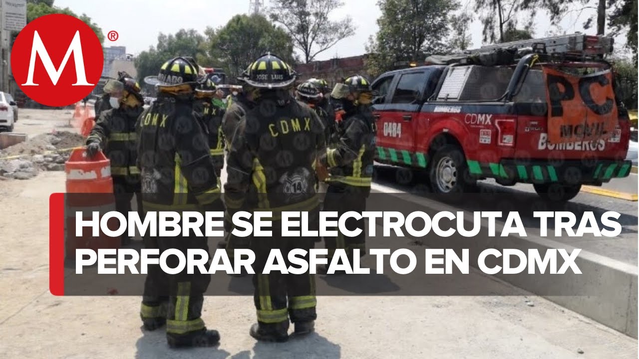 En CdMx, obrero se electrocuta tras perforar asfalto en avenida Balderas