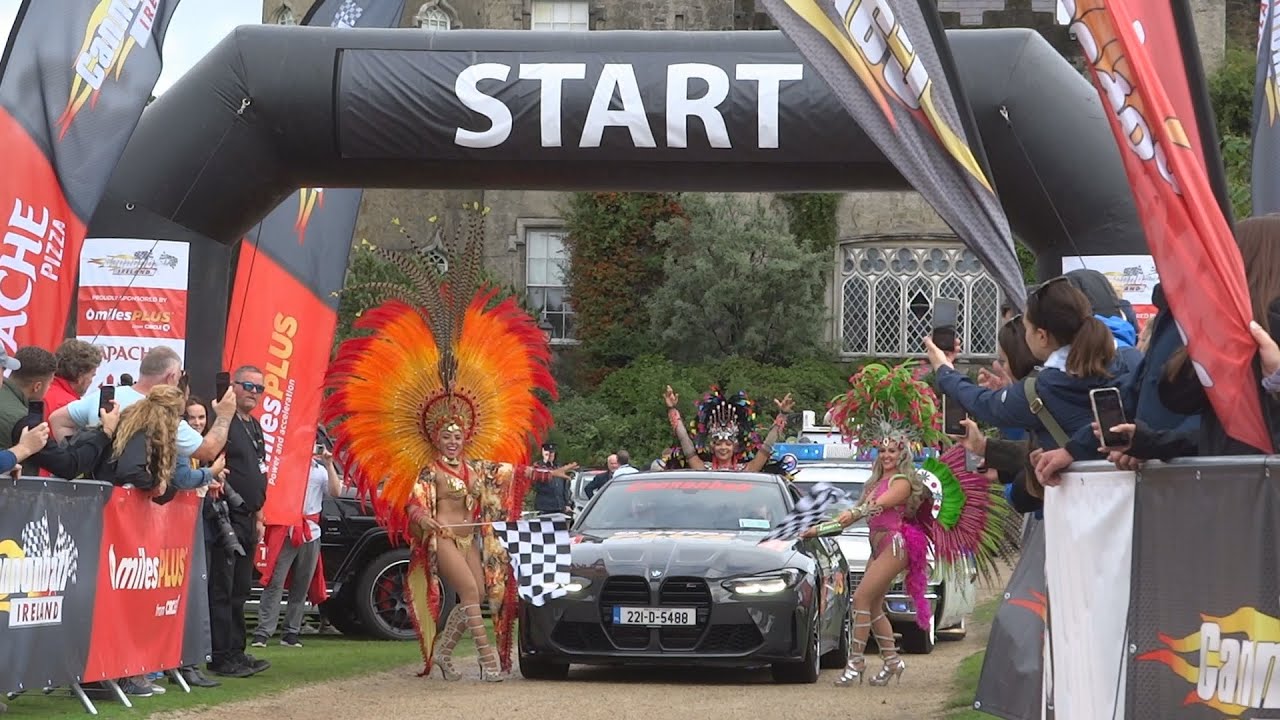 Cannonball Run 2022 - Full starting grid - Malahide Castle, Dublin, Ireland