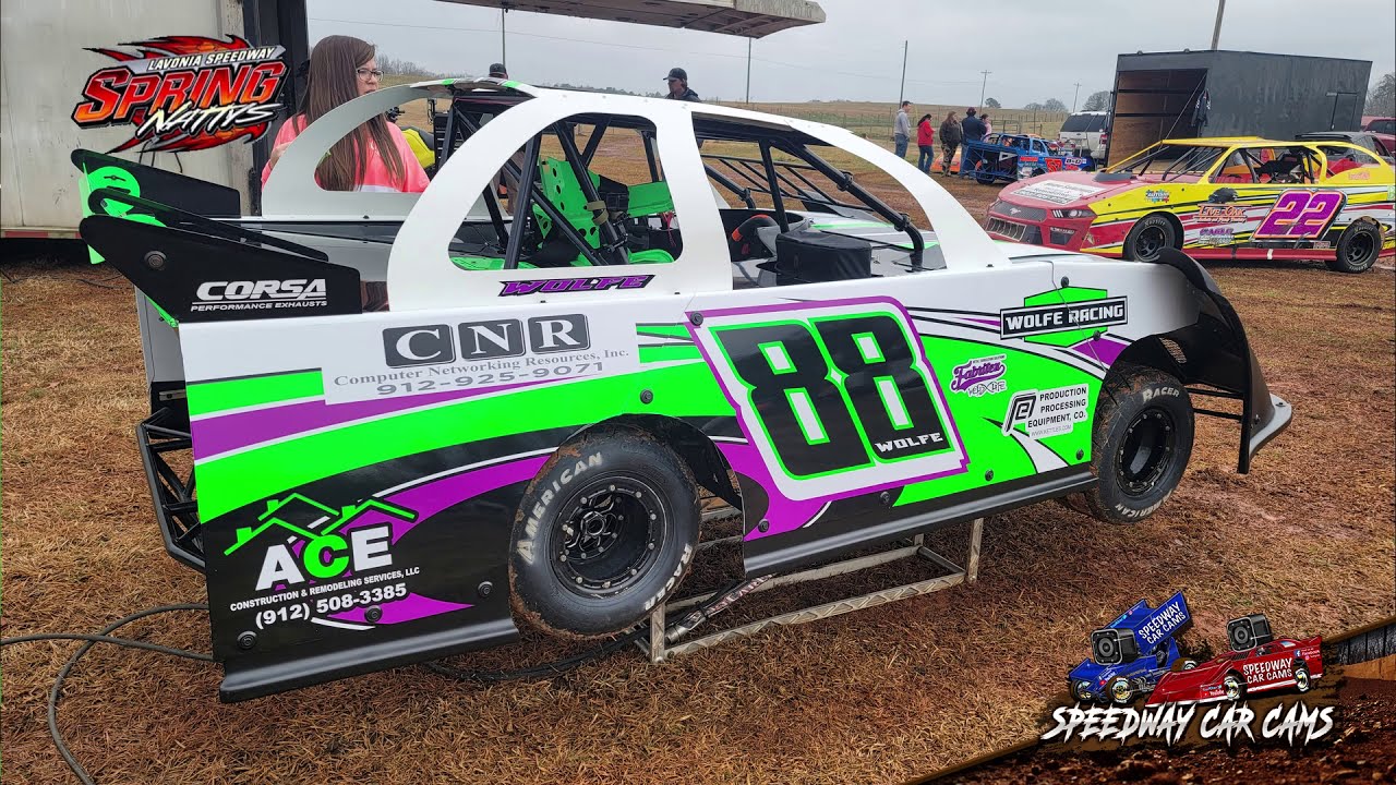 #88 Mike Wolfe - Mini Late Model - 2-27-21 Lavonia Speedway - In-Car Camera