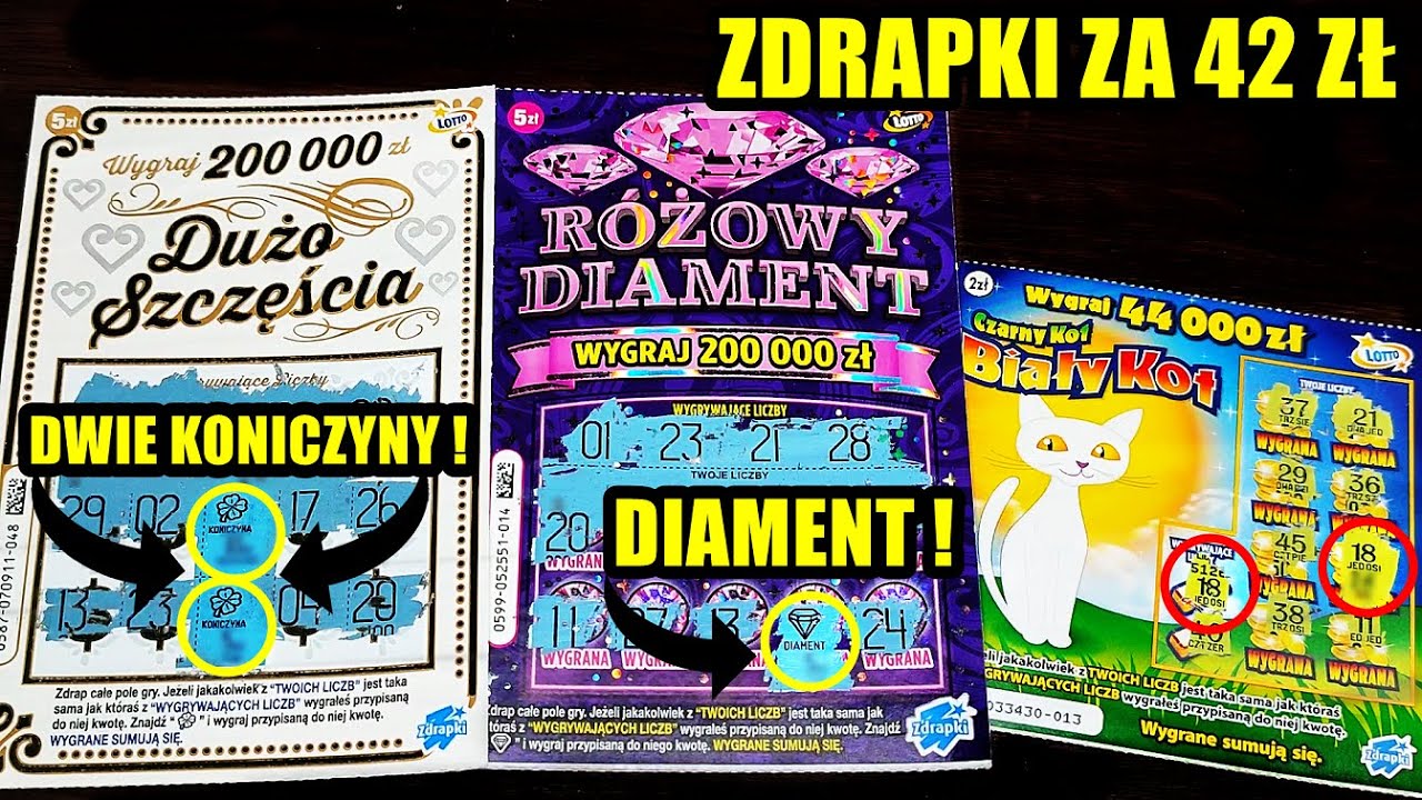 ZDRAPKI LOTTO/ ZDRAPKI ZA 42 ZŁ 😎 DWIE KONICZYNY W ZDRAPCE DUŻO SZCZĘŚCIA 😱🍀 DIAMENT 💎 I CIASTKA 🍪