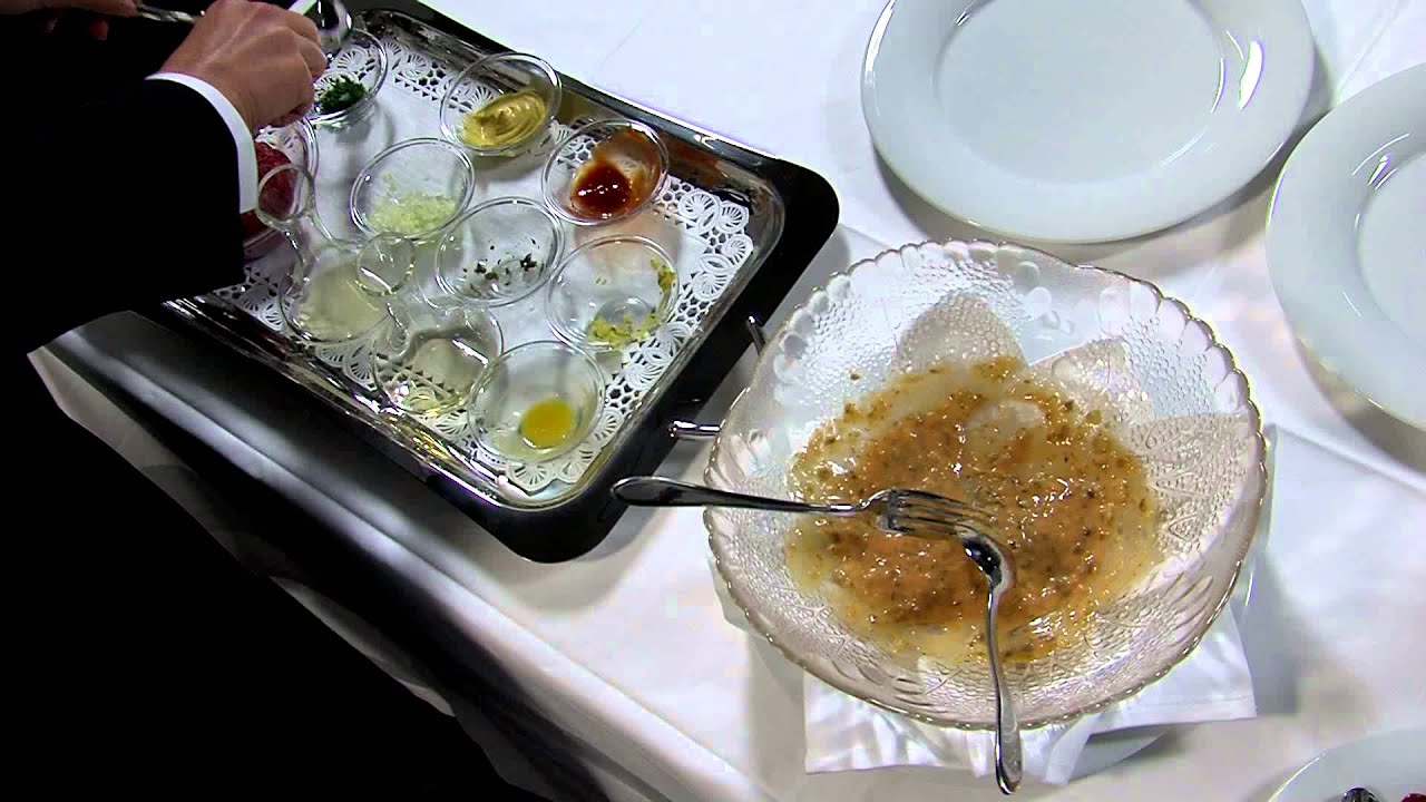 zubereiten von beefsteak tartar