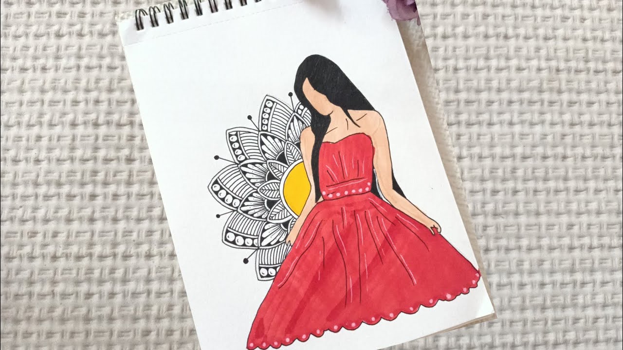 How To Draw Easy Mandala Girl | Step By Step For Beginners &hearts;️