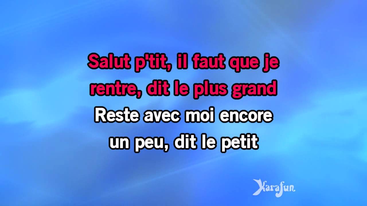 Karaoké Pleure pas boulou - Pierre Bachelet *