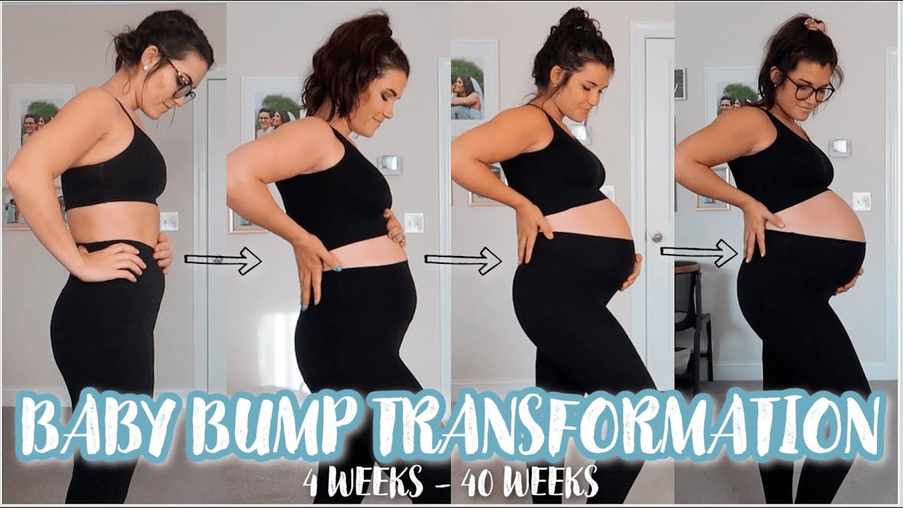 PREGNANCY BABY BUMP TRANSFORMATION! || WEEK BY WEEK PROGRESS - 4 Weeks to 40 Weeks!