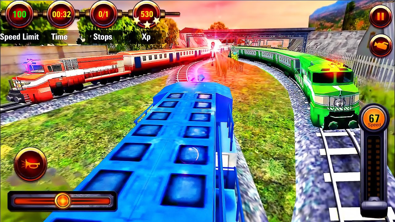 Train Racing Games 3D 2 Player - Railway Station Train Simulator - Android GamePlay #2