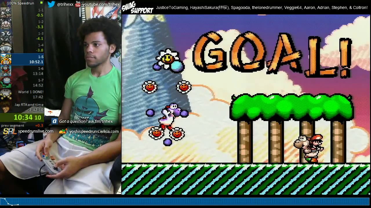 Yoshi's Island 100% speedrun in 2:41:32
