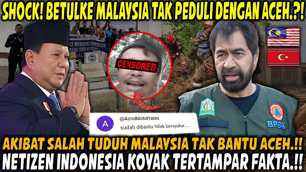 MALU BESAR‼️ Tuduh Bantuan Dari CHINA, Rupa-Rupanya MALAYSIA! Rakyat ACEH Tunjuk Fakta Sebenar!
