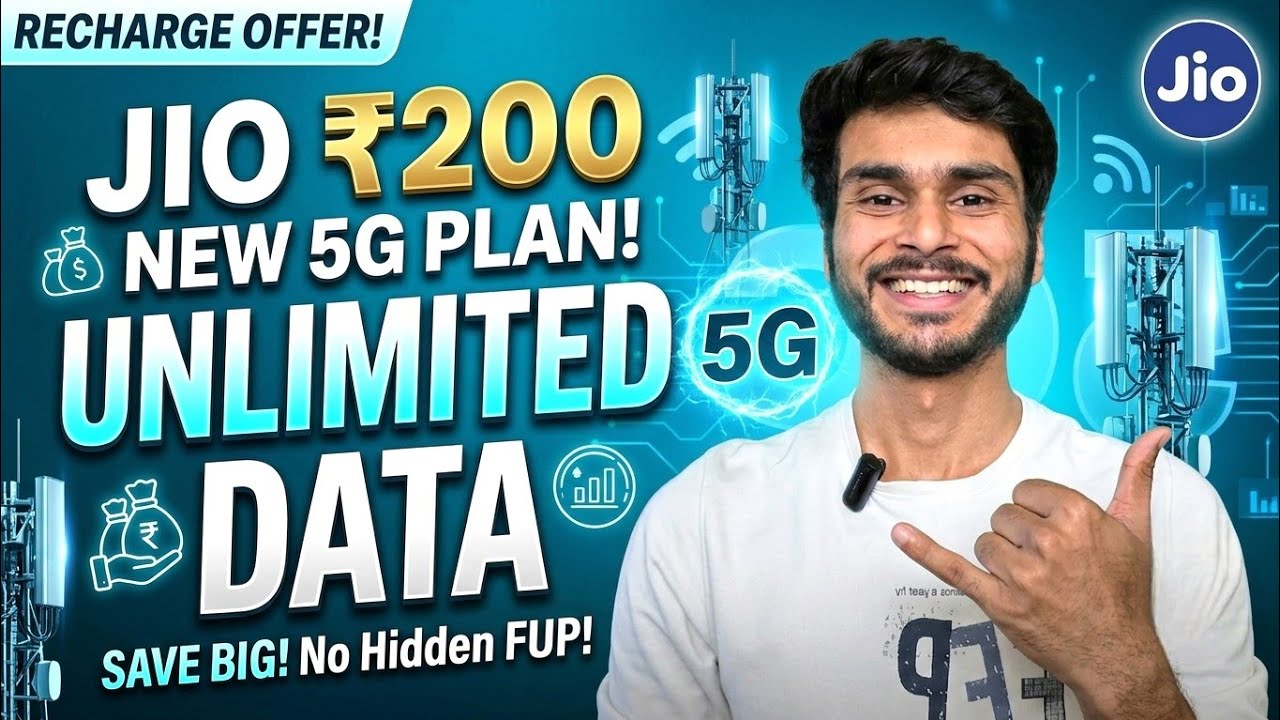 Jio ₹200 Recharge Plan Explained | Unlimited 5G Data? Worth it ?