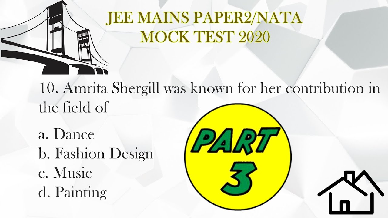 Mock test/Quick Revision/Most Important question of B.arch/NATA 2020 part-3