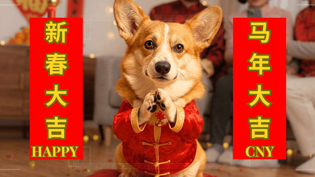 【2026马年新年歌】 《马年乐》Funny Chinese New Year Dogs Animation 🧧 | Cute Dogs Lunar New Year Moments