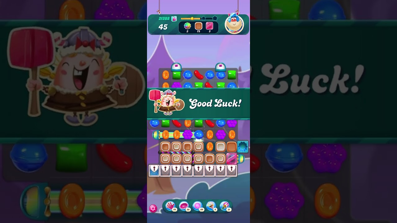 Candy Crush Level 21388 with boosters 