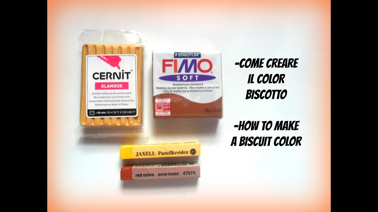 FIMO-Come creare il color biscotto-How to make a biscuit color
