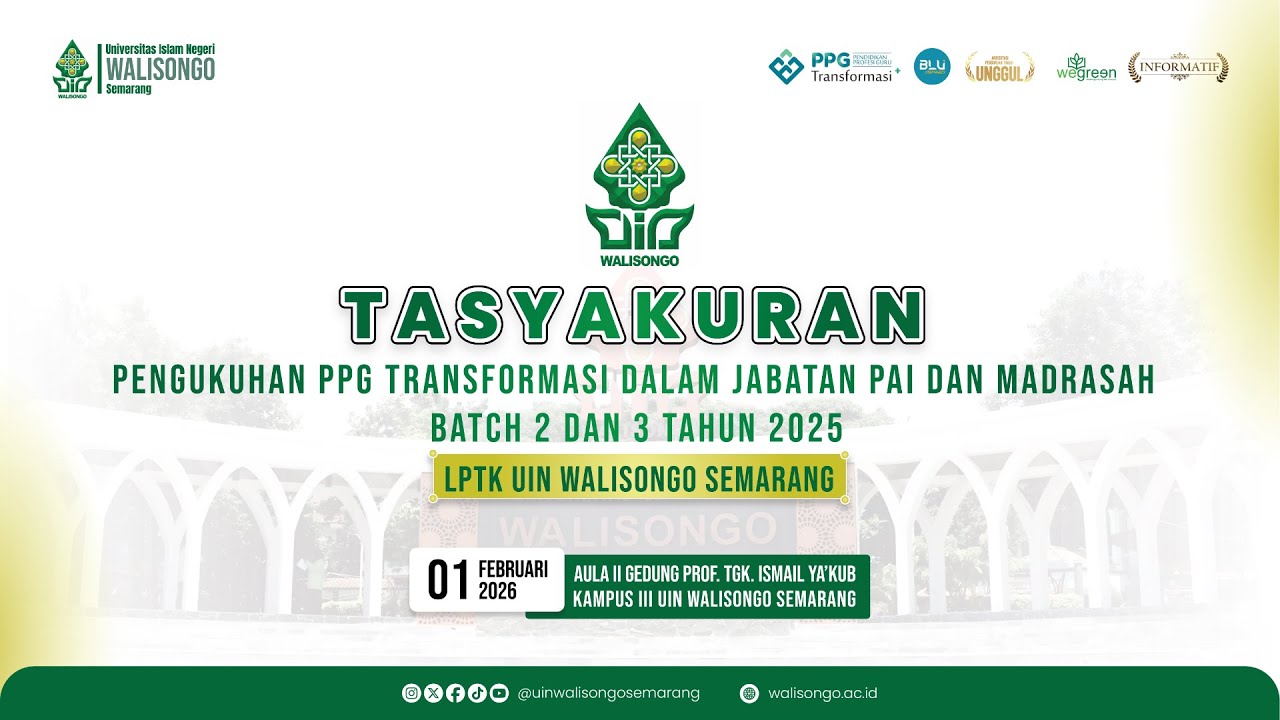 TASYAKURAN | PENGUKUHAN PPG TRANSFORMASI DALAM JABATAN PAI & MADRASAH BATCH 2 DAN 3 TAHUN 2025
