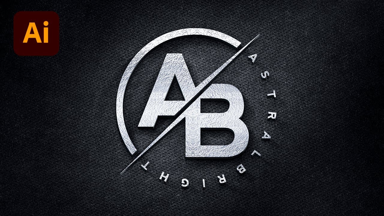 AB logo design in illustrator - Learn how to make a logo in Adobe Illustrator - Logo tutorials