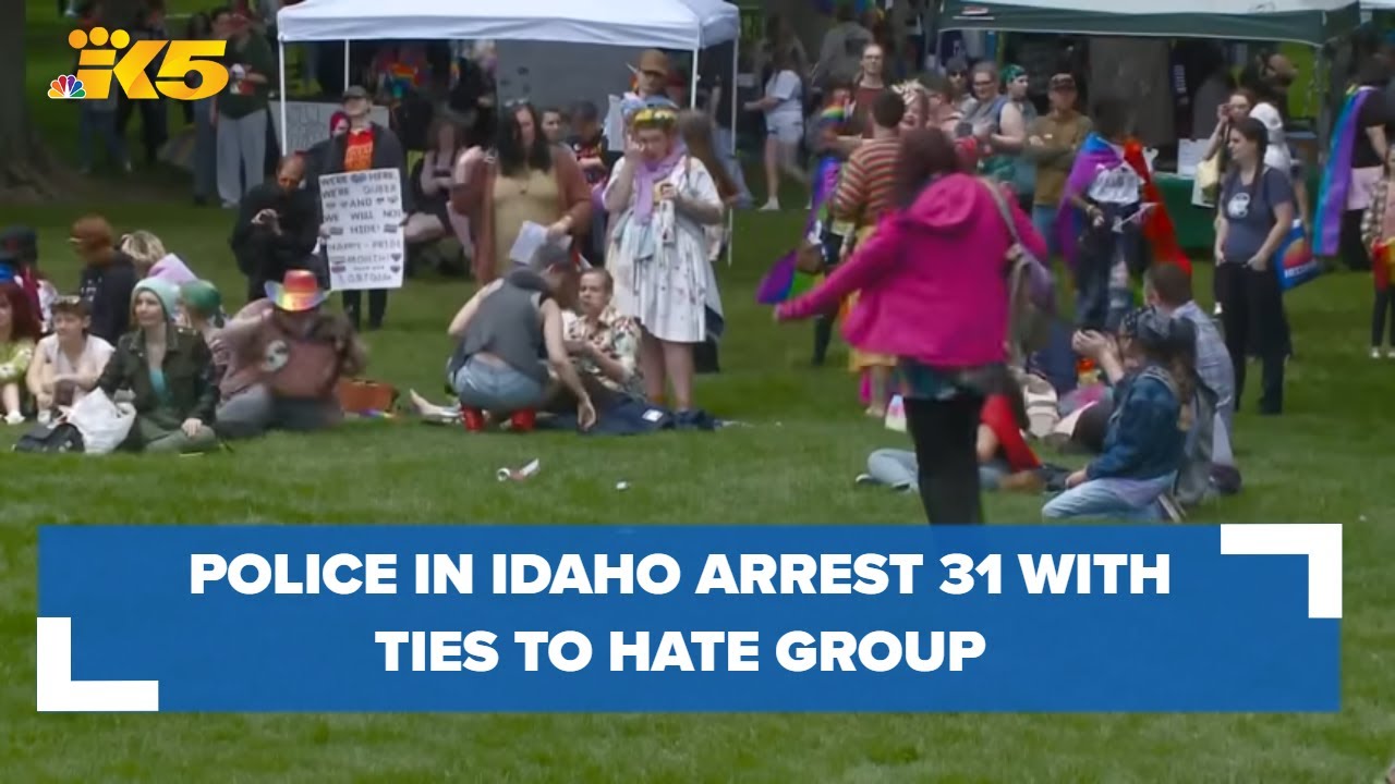 Police arrest 31 people with ties to hate group, found inside U-haul