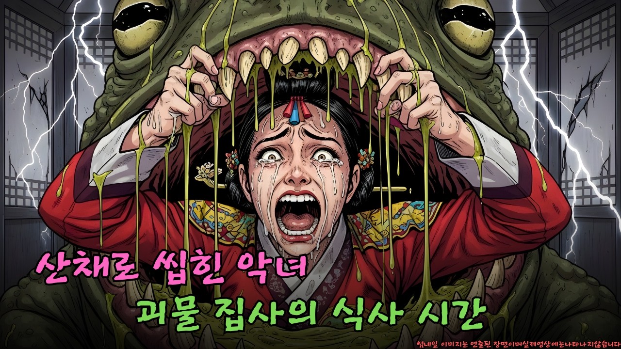 폭우 쏟아지는 밤 사랑채에서 탐욕스러운 첩을 산채로 집어삼킨 거대 두꺼비의 정체와 소름 돋는 인과응보 | 한국 고전 공포 야담