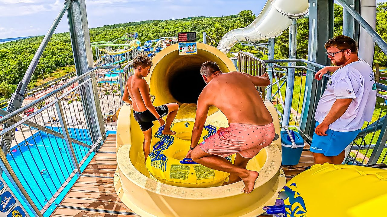 Black KAMIKAZE Water Slide at Istralandia Croatia