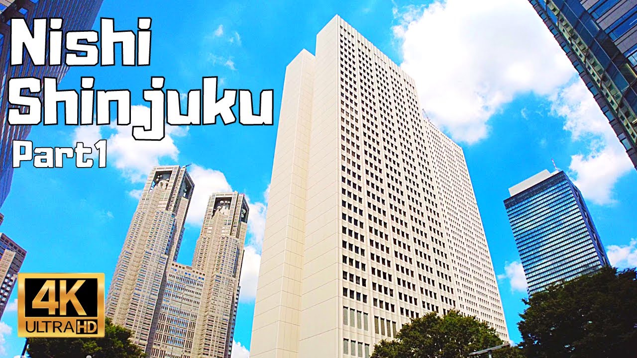 【4K Japan Walk】Nishi-Shinjuku. Skyscrapers in Tokyo - Japan - Part 1.