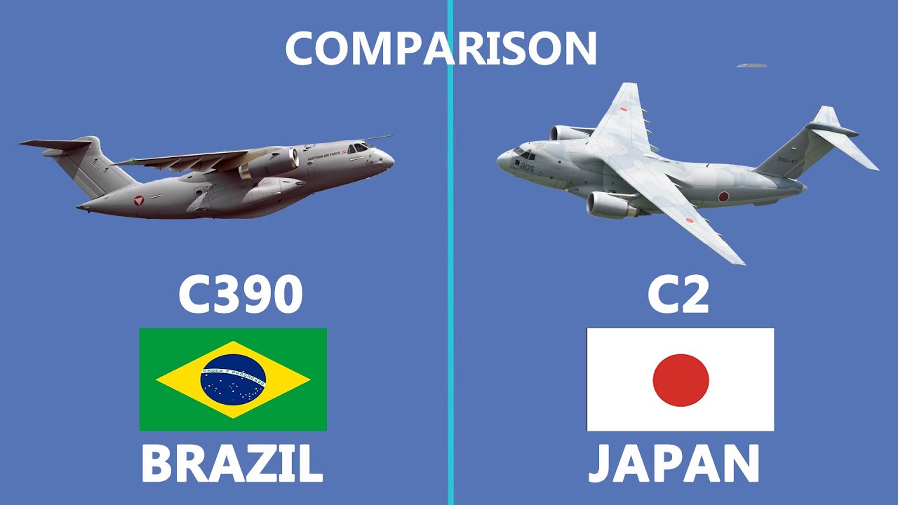 Comparison of Japan&rsquo;s C2 vs Embraer KC 390 military cargo aircraft. Which is the best? #C2 #c390
