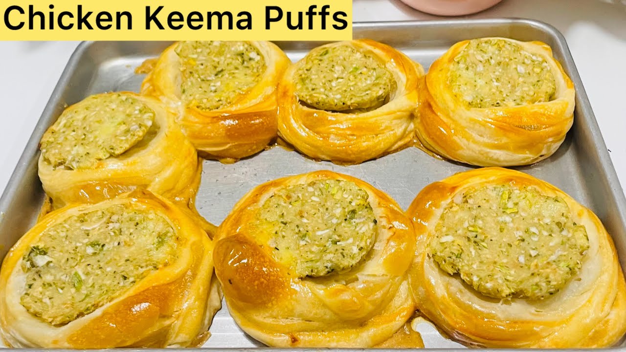 Crispy & Flaky Chicken Keema Puff Recipe | Easy Homemade Chicken Puffs