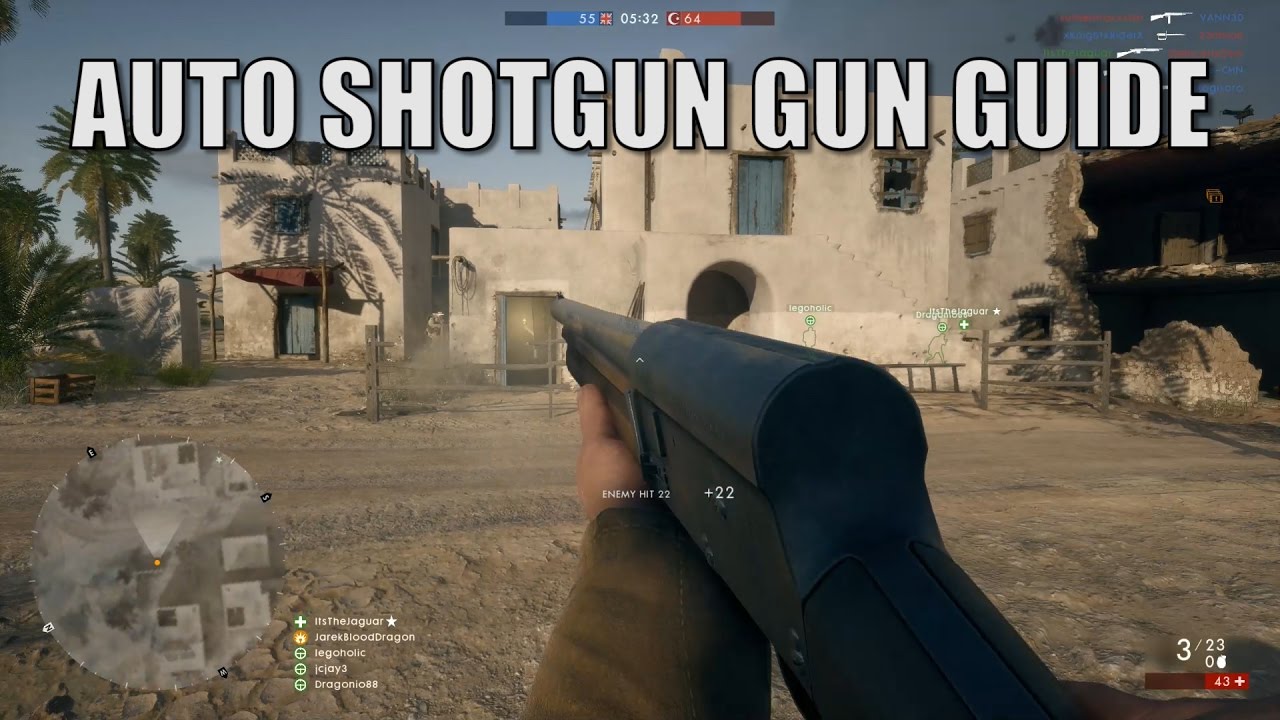 AUTO SHOTGUN GUN GUIDE! Battlefield 1
