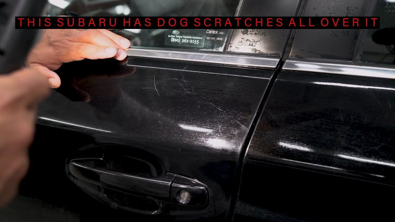 THIS SUBARU HAS DOG SCRATCHES ALL OVER IT...