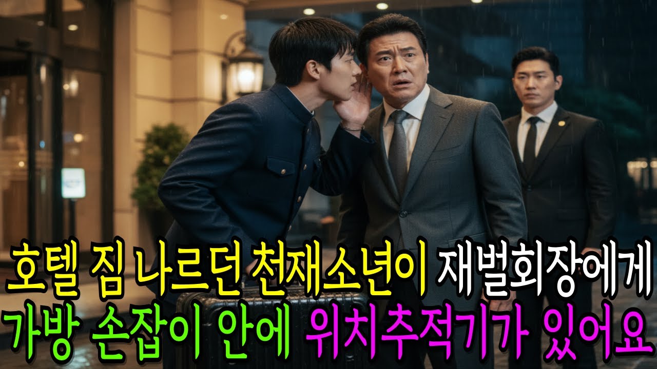 호텔 짐 나르던 천재소년이 캐리어를 가져가면서 회장의 귀에 '가방 손잡이에 위치추적기가 있어요' 속삭이자…시니어사연 I 오디오북 I 시니어감동사연