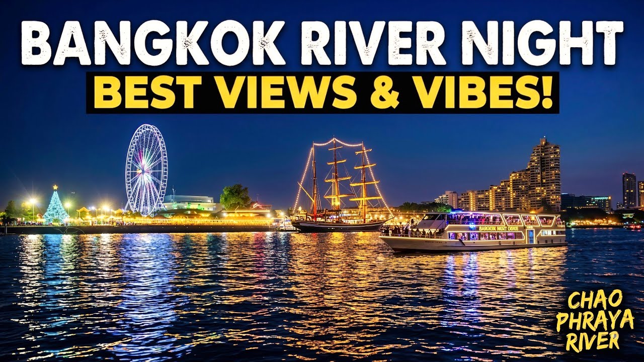 Bangkok River at Night | Chao Phraya River Ride POV (No Talking) 4K
