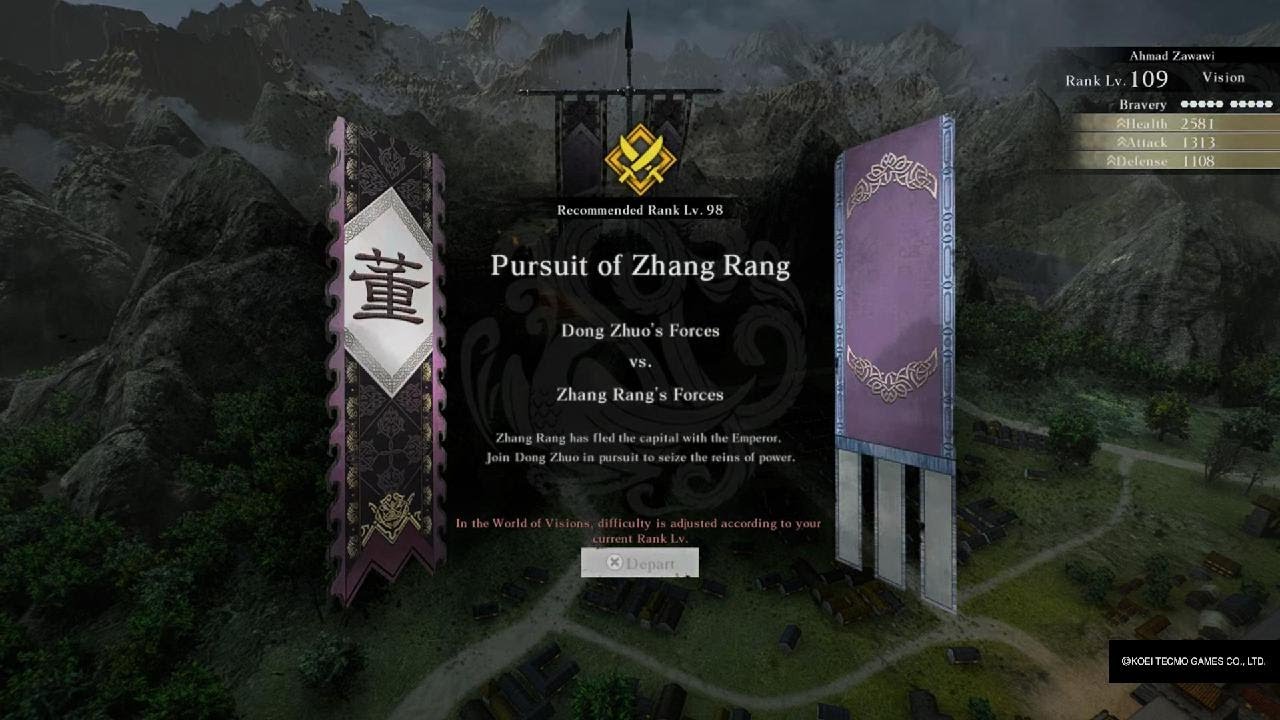 DYNASTY WARRIORS: ORIGINS_ Pursuit of Zhang Rang ( Dong Zhuo 1 )