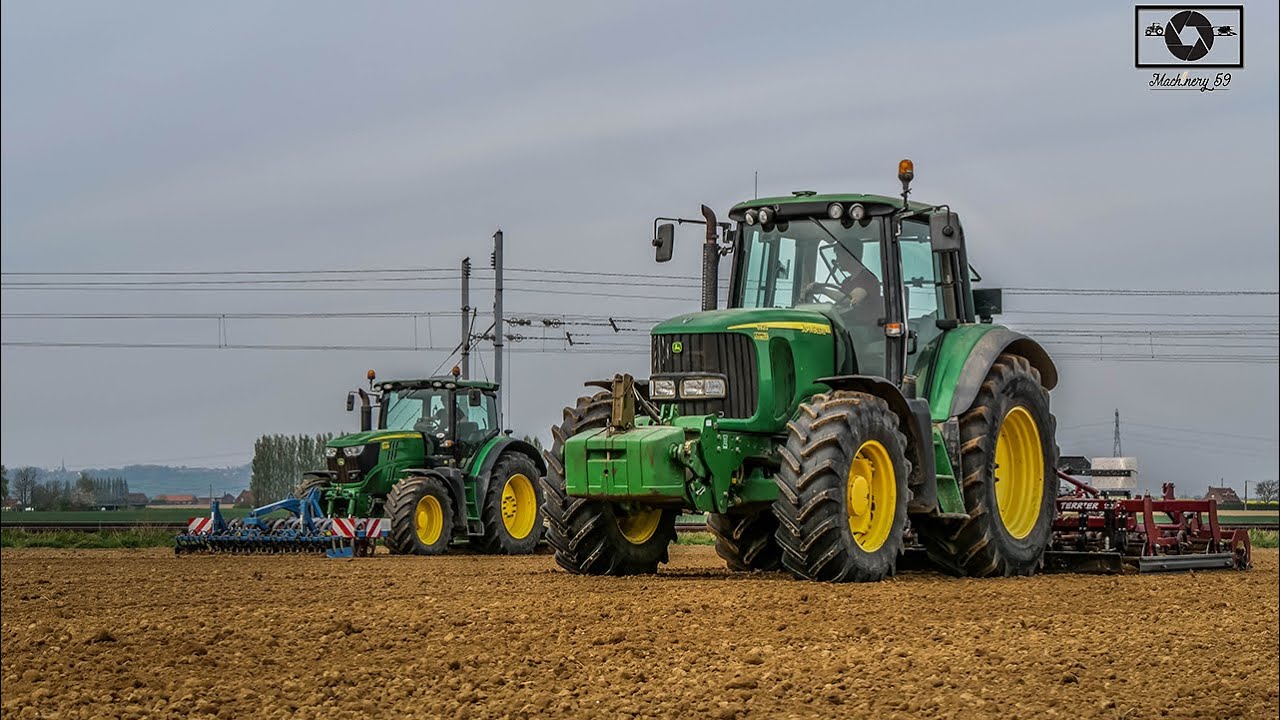 3 John Deere au plantation de pomme de terre 🥔 🟢